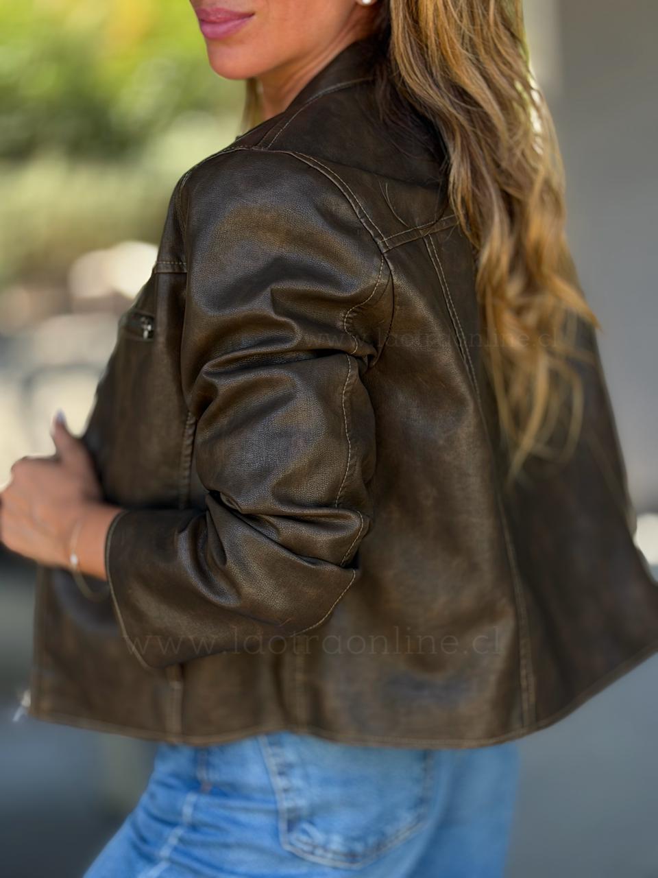 Chaqueta Mao marrón