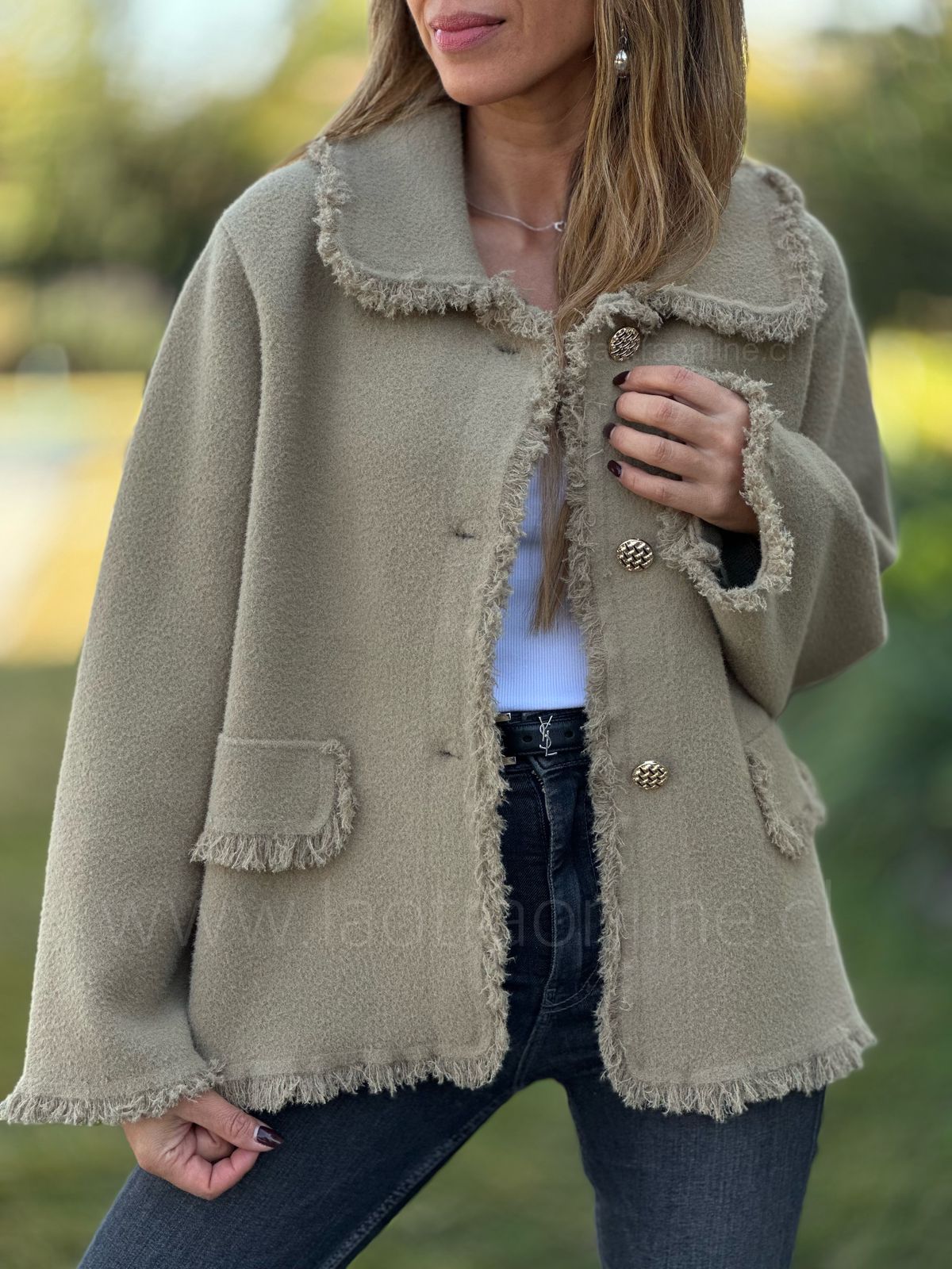 Abrigo Italia camel/olivo