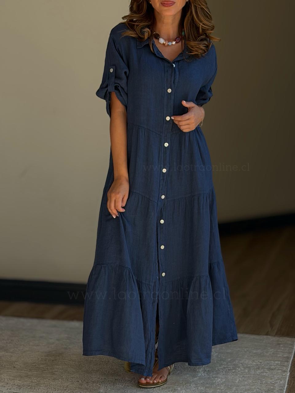 Vestido Lino azul