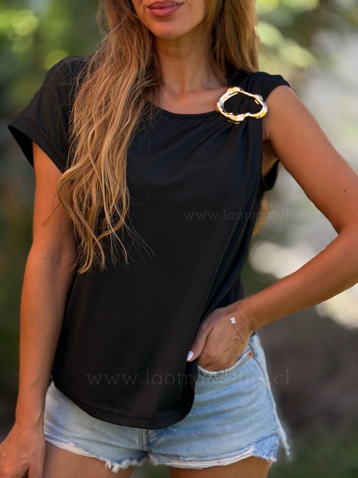 Polera New York negro