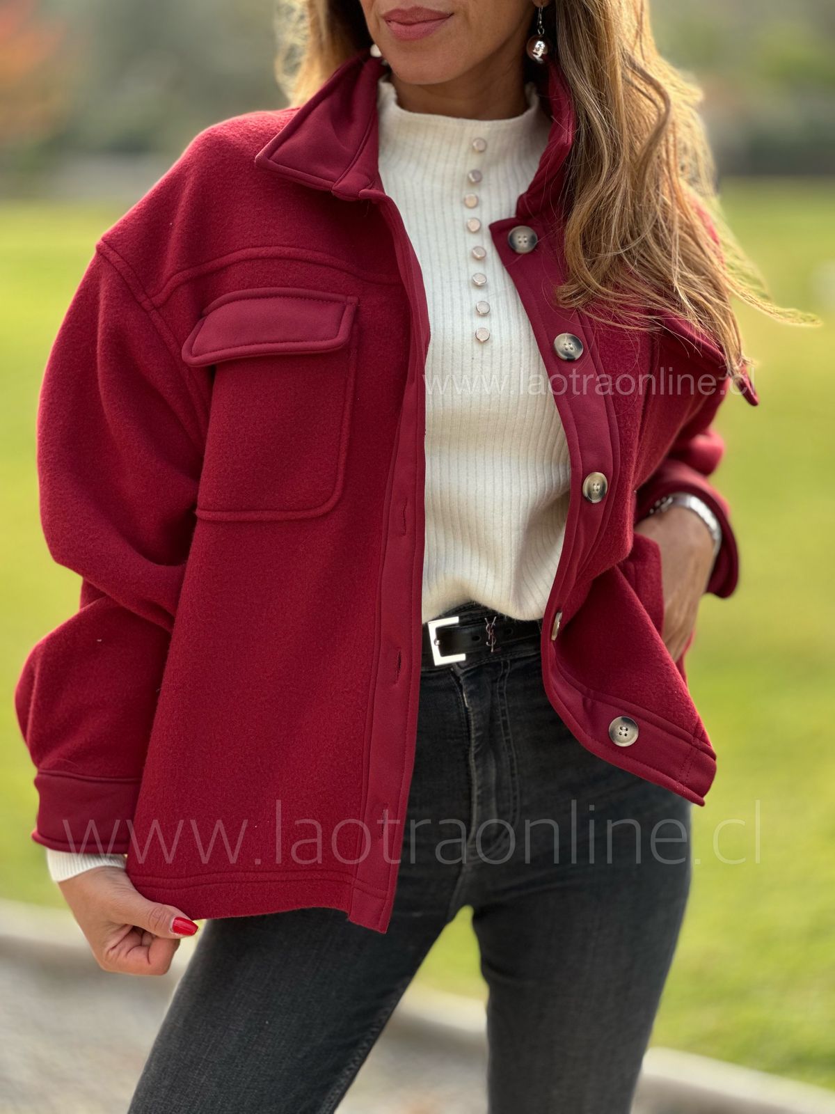 Chaqueta Alberta cherry
