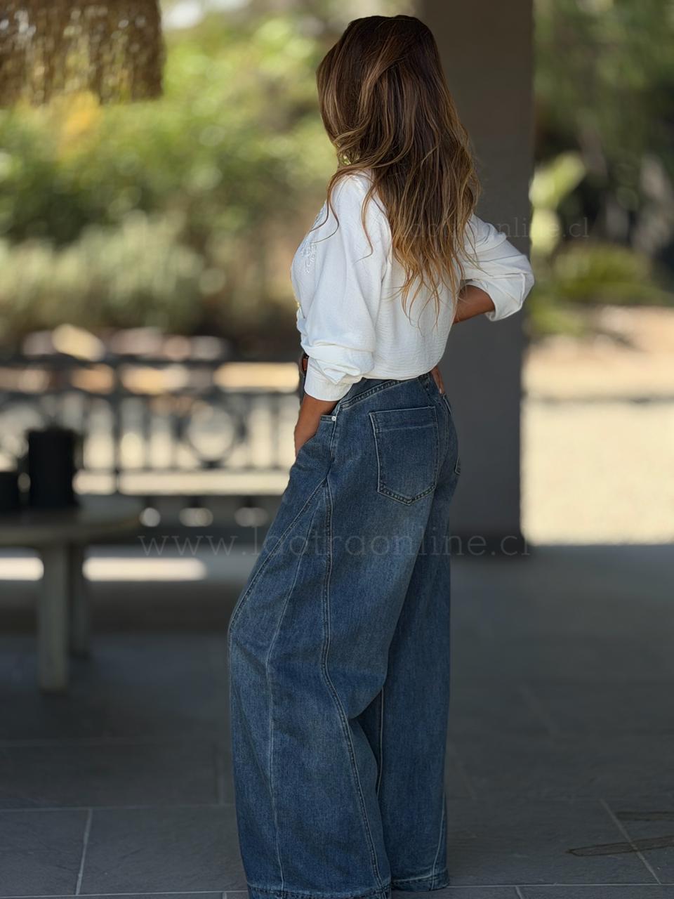 Jeans Barrel azul