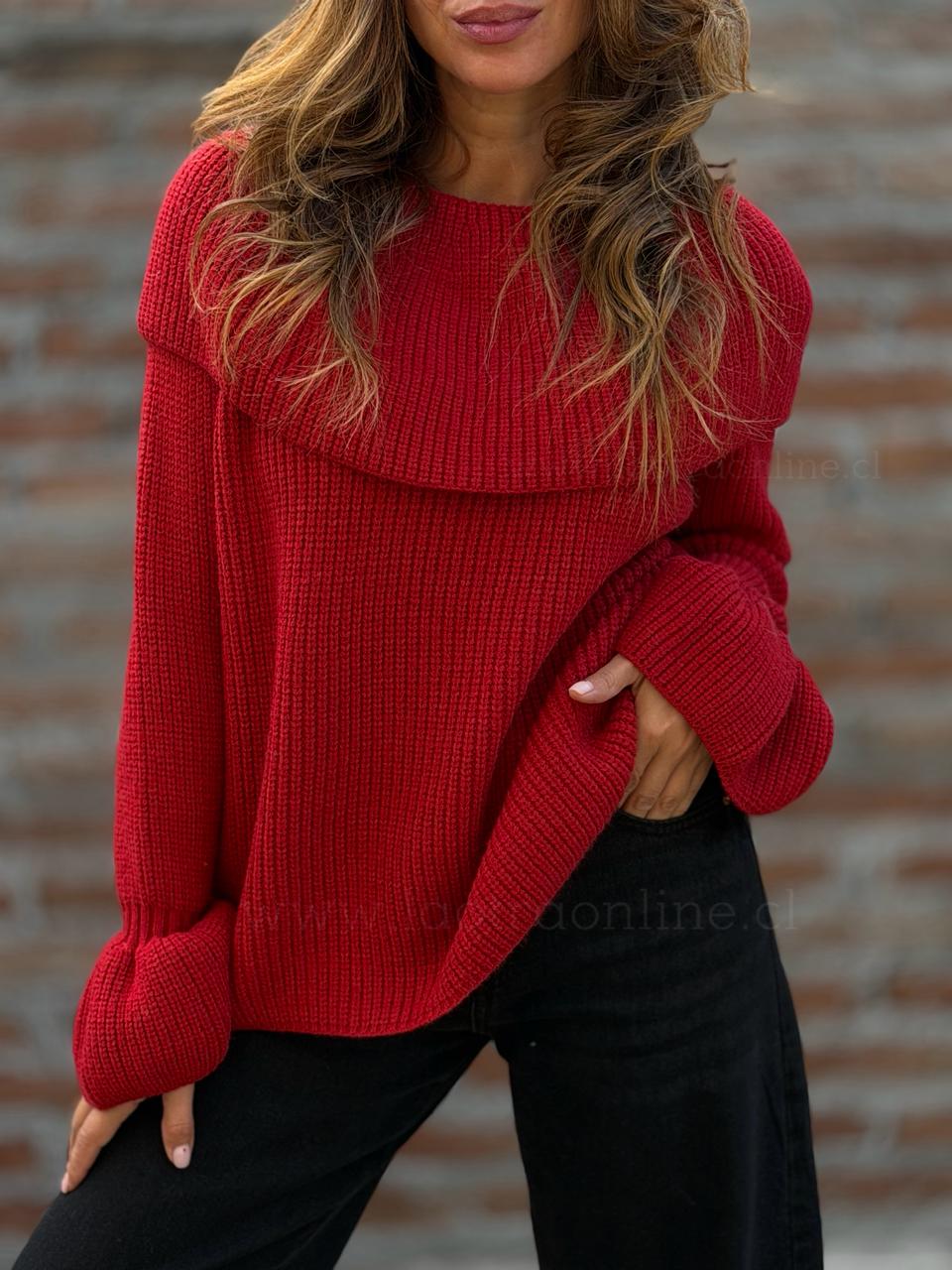 Sweater Manga vuelitos rojo