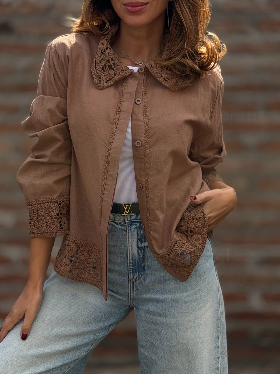 Blusa Cuello perfecto marrón