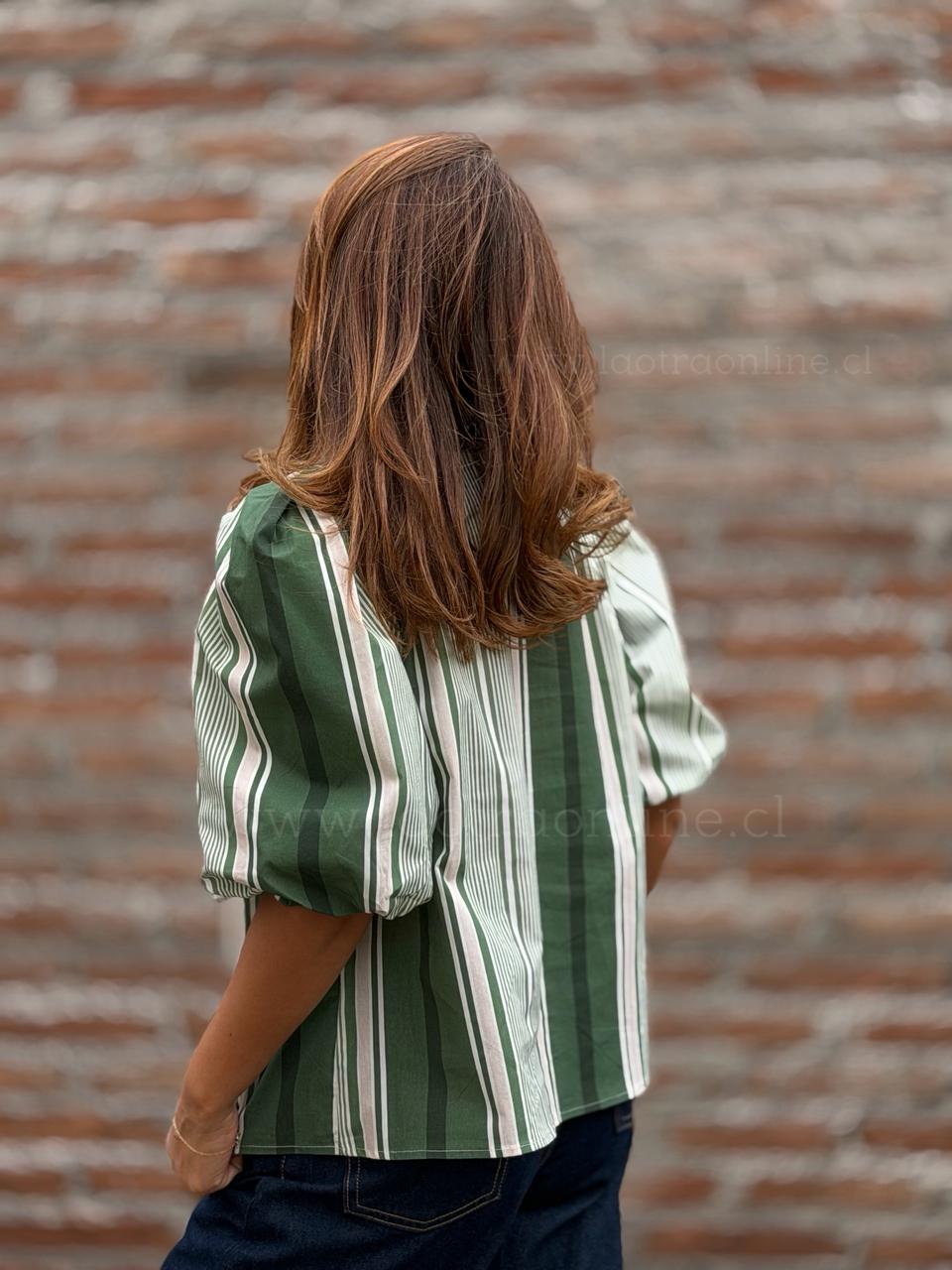 Blusa rayas verde