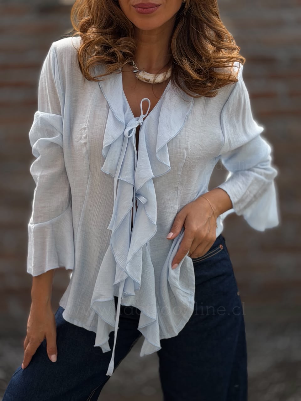 Blusa Portofino celeste