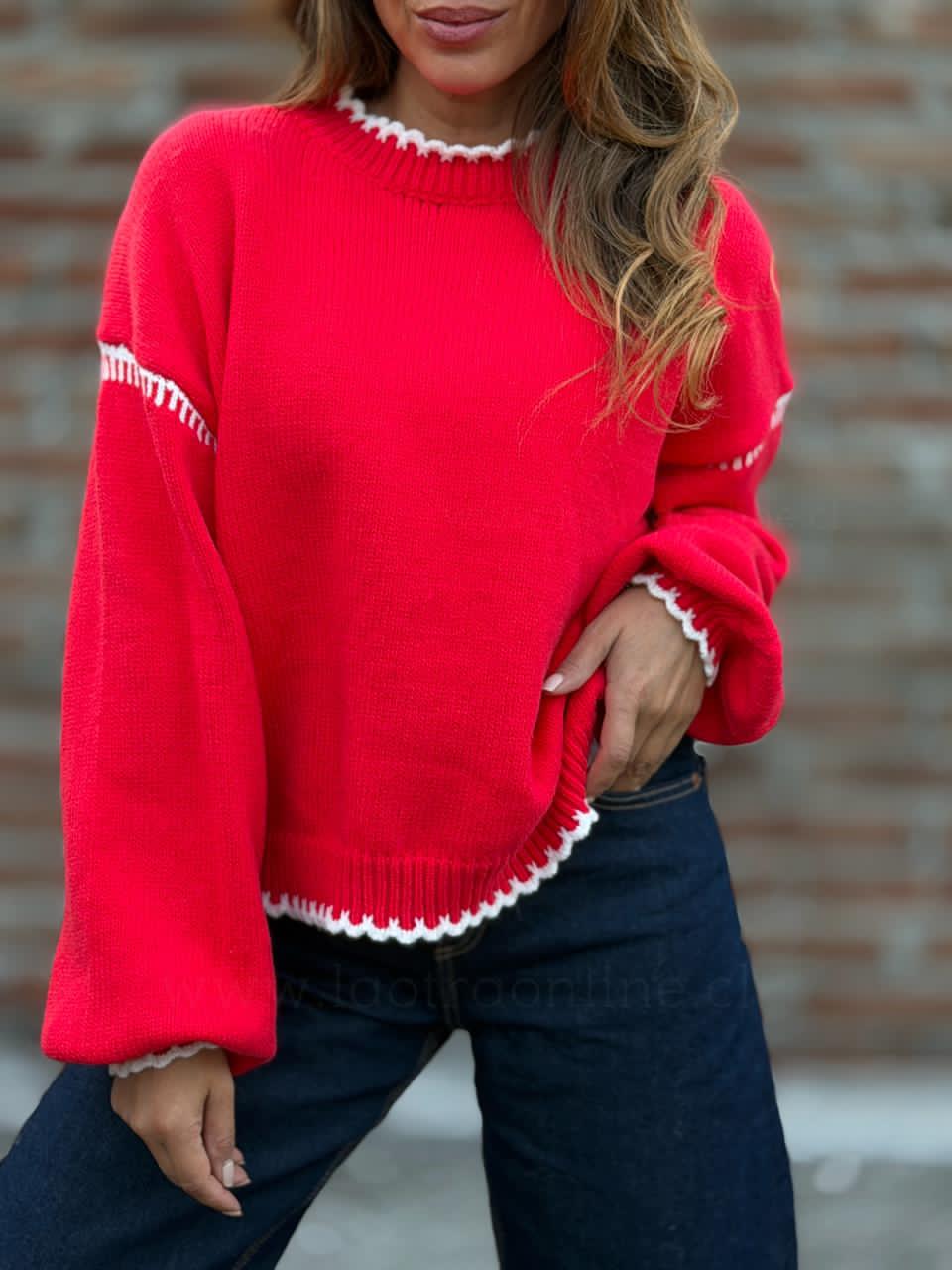 Sweater Mónaco rojo