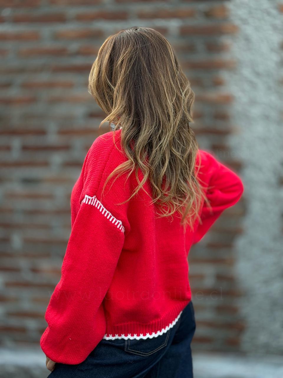 Sweater Mónaco rojo