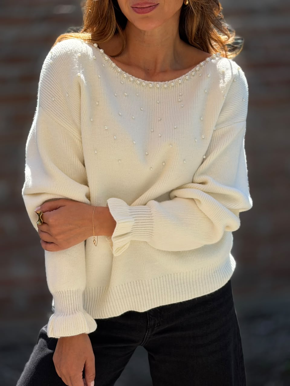 Sweater París Giverny crema