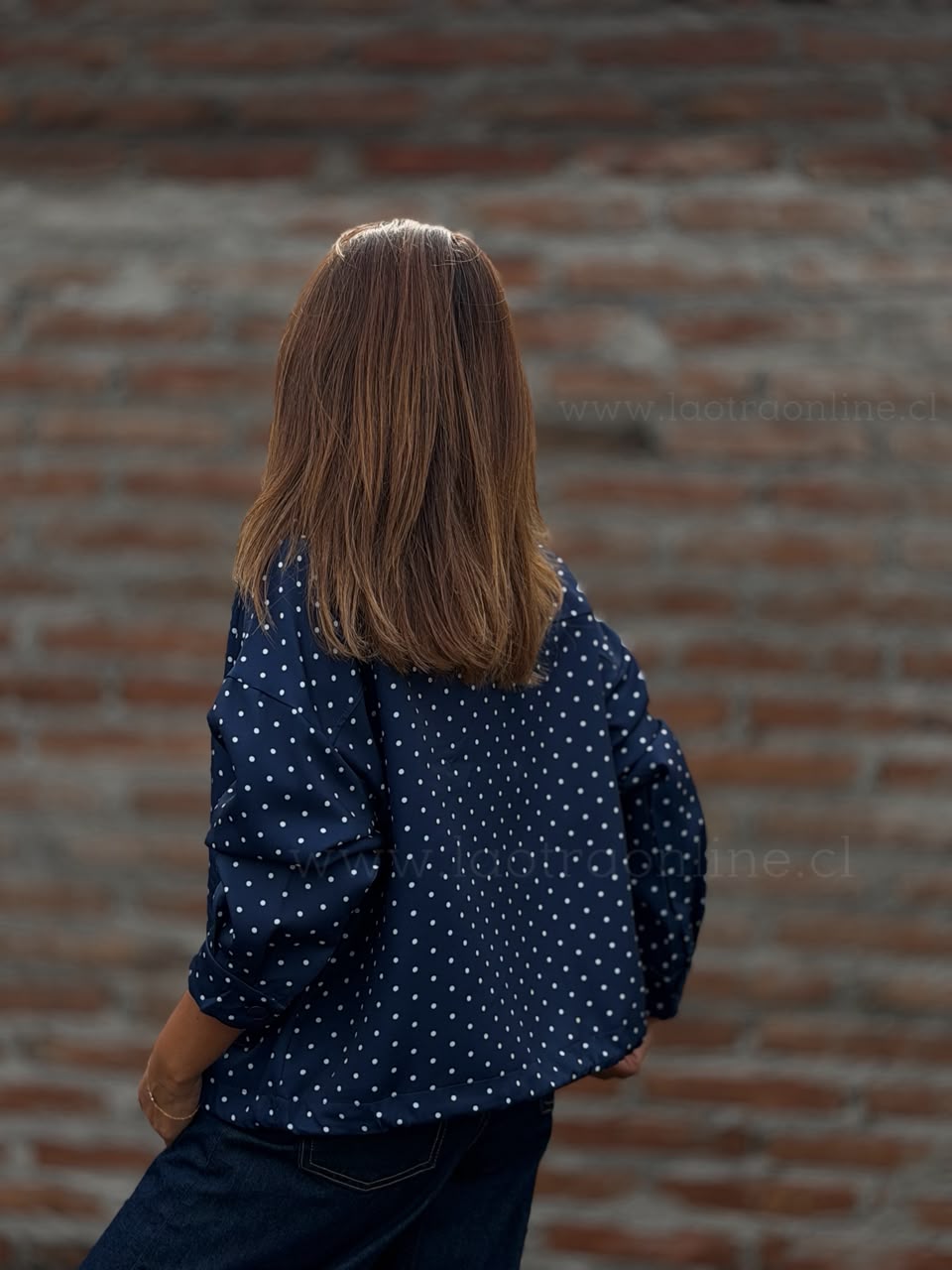Bomber Lunares azul