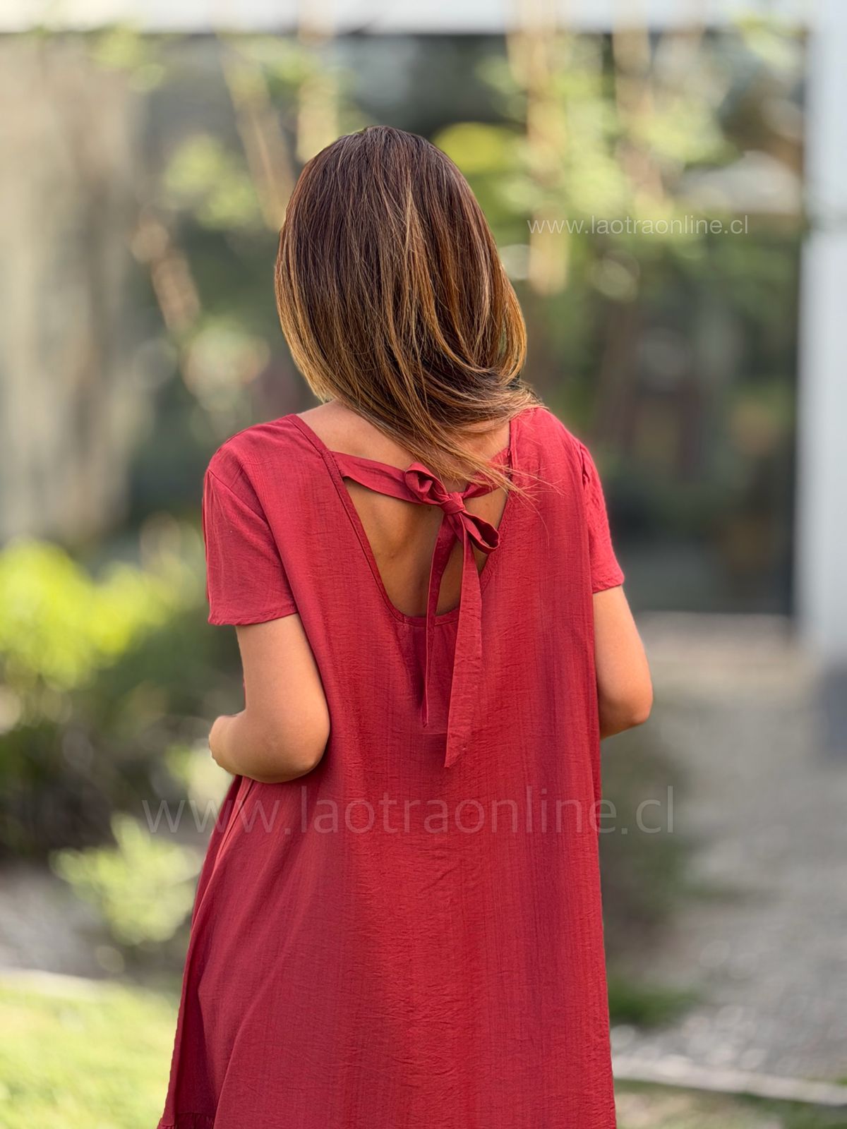 Vestido Sevilla guinda