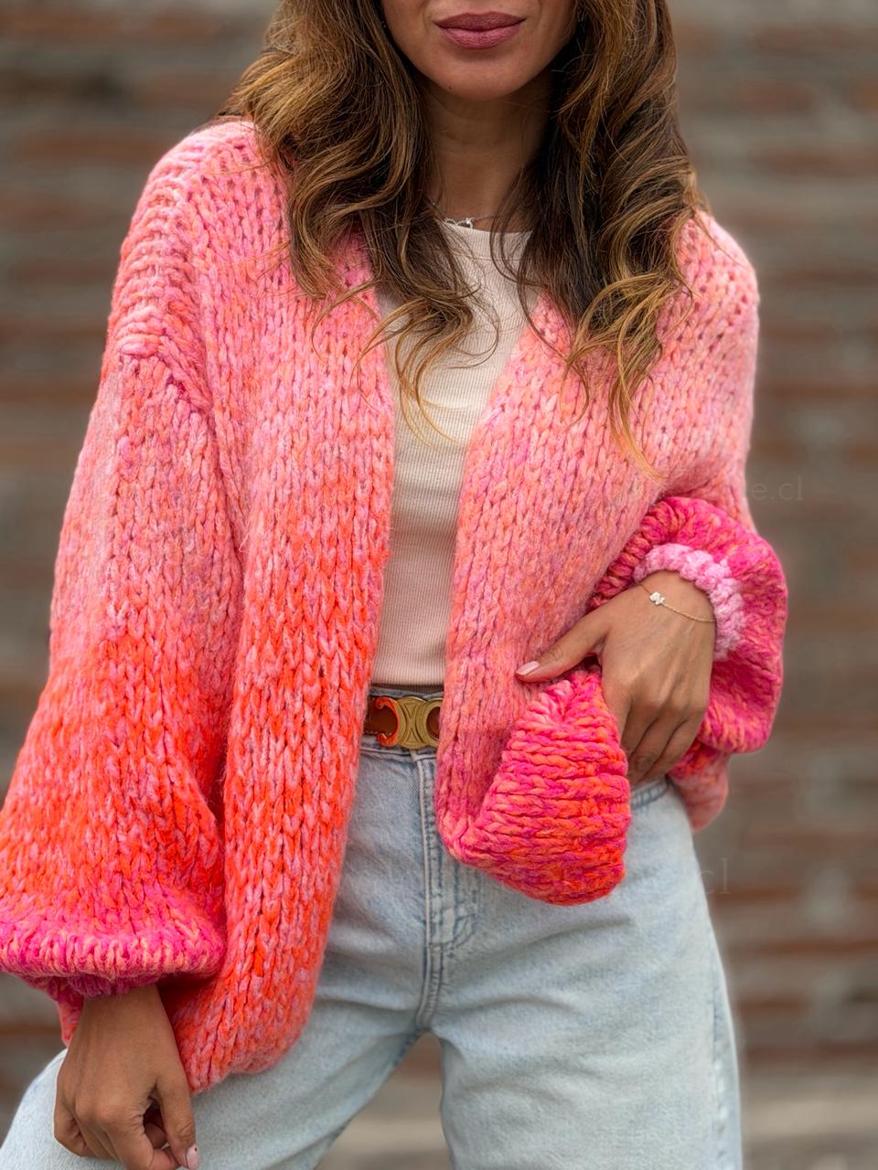 Chaleco Candelaria rosa