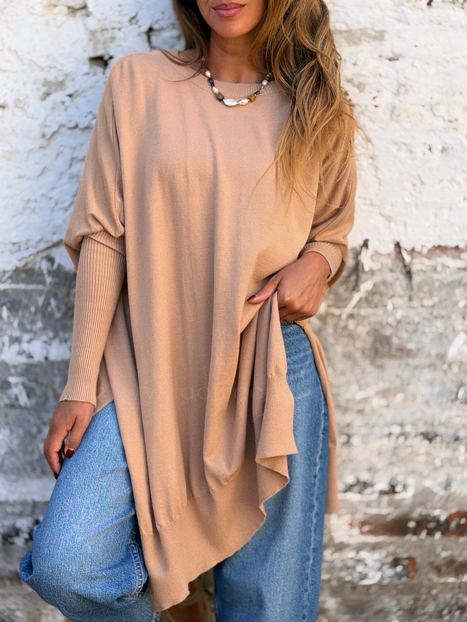 Sweater/Chaleco Reversible camel