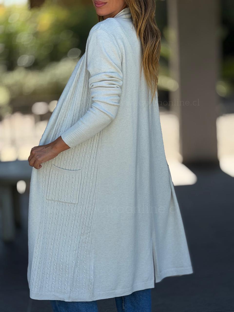 Cardigan Trenzas crema