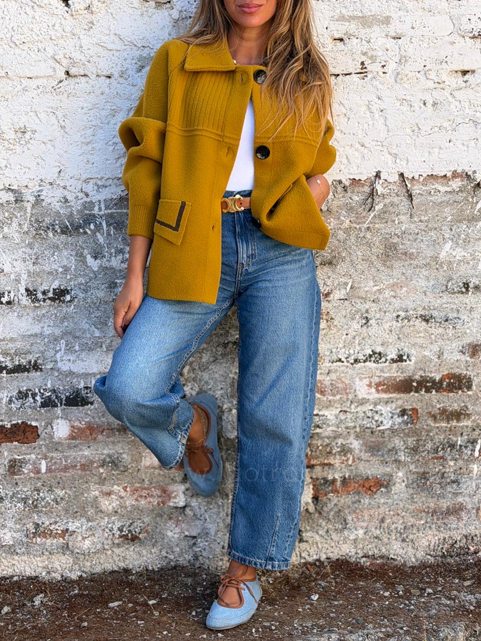 Abrigo Isabel mostaza