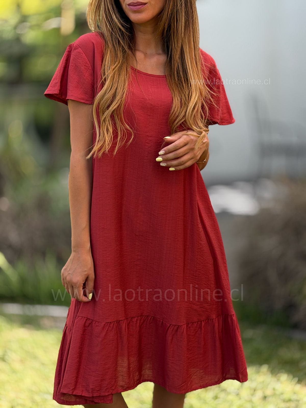 Vestido Sevilla guinda