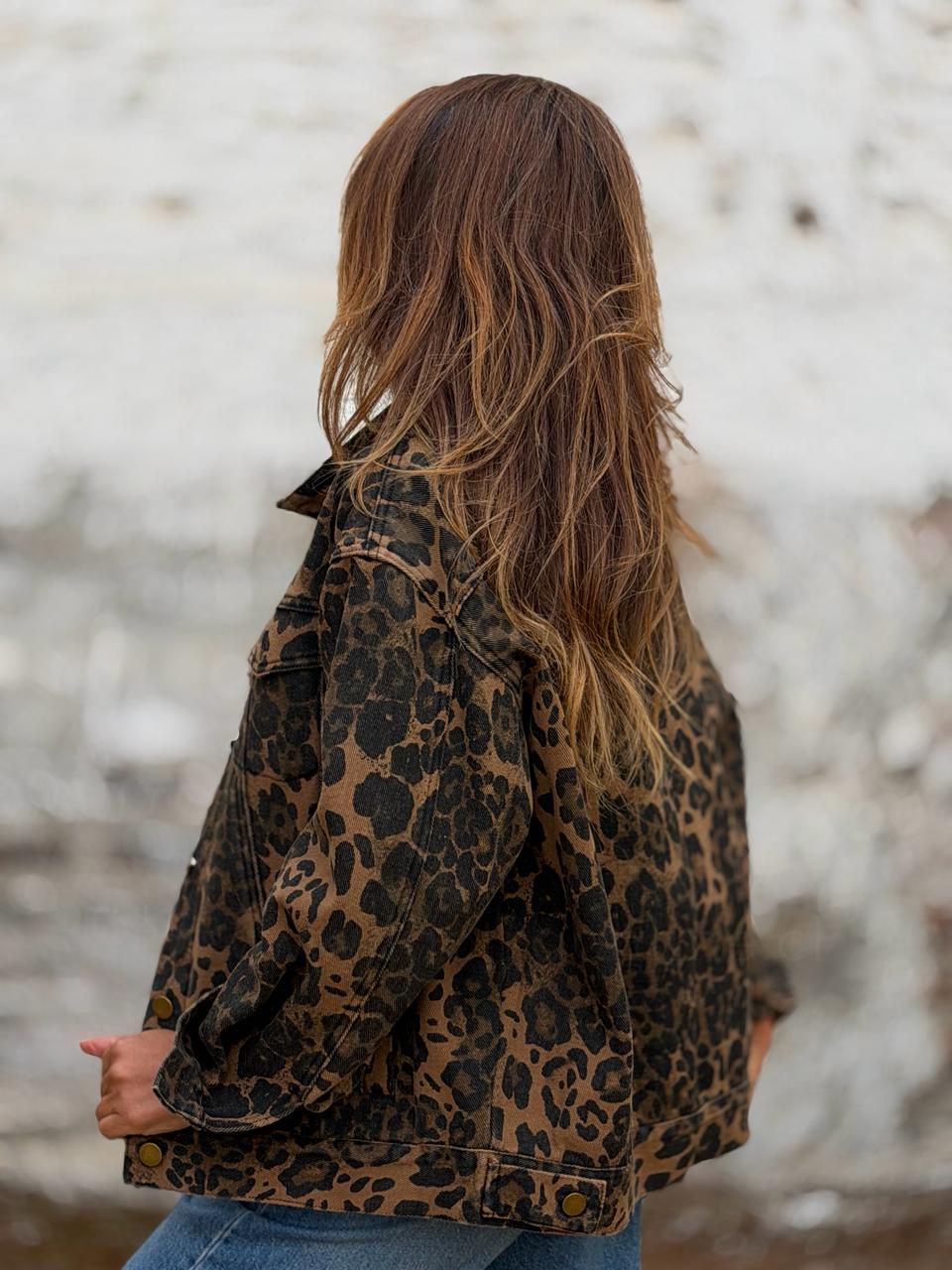 Chaqueta mezclilla Print