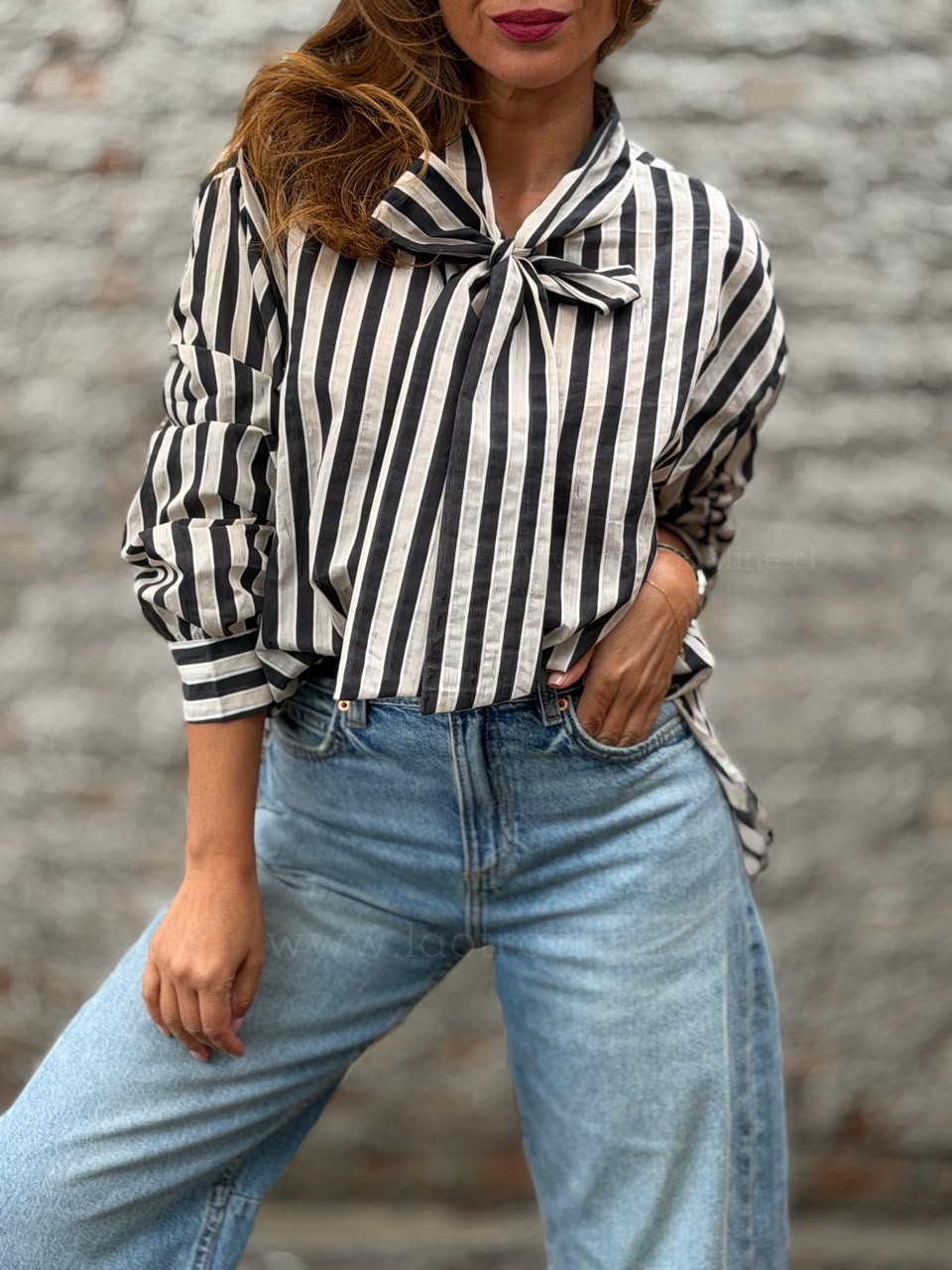 Blusa Cinto azul