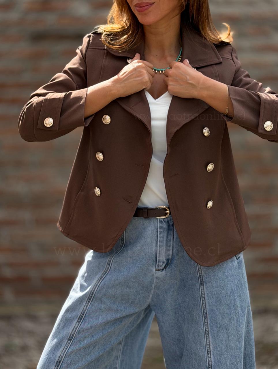 Blazer Baronesa marrón