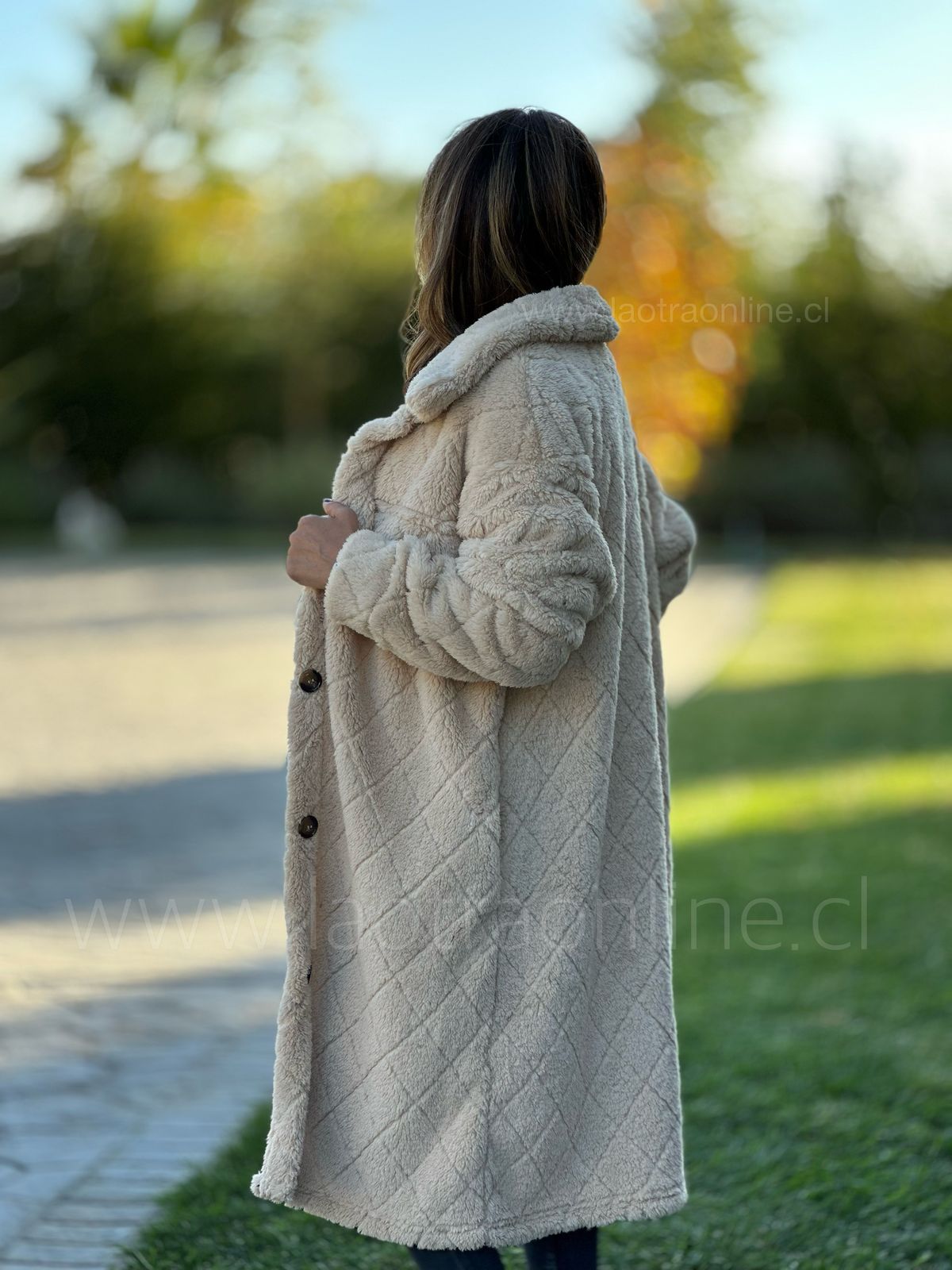 Abrigo corderito Florianopolis beige