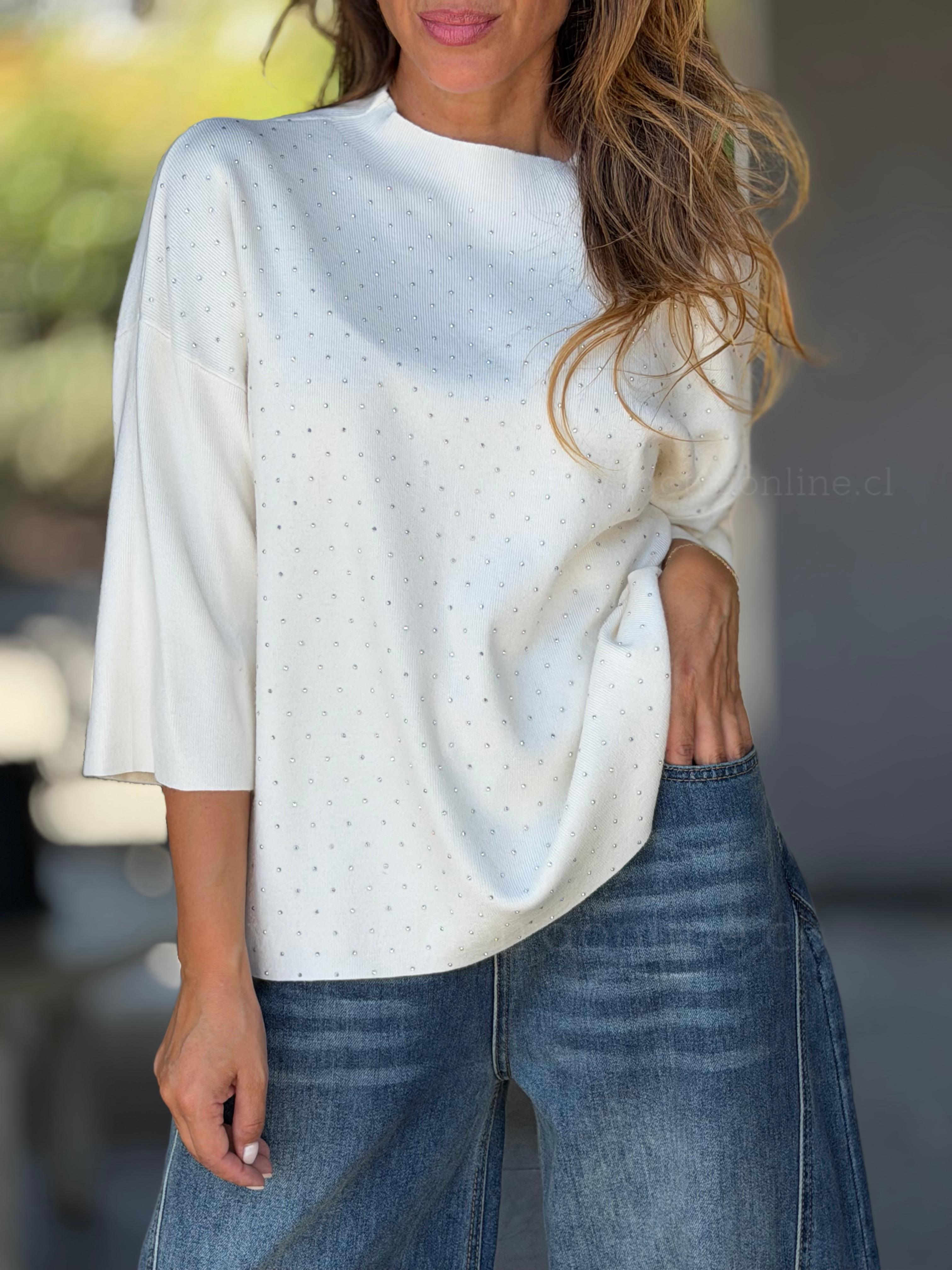 Sweater Brillitos blanco