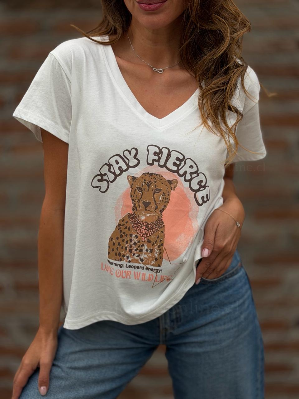 Polera Jaguar blanco