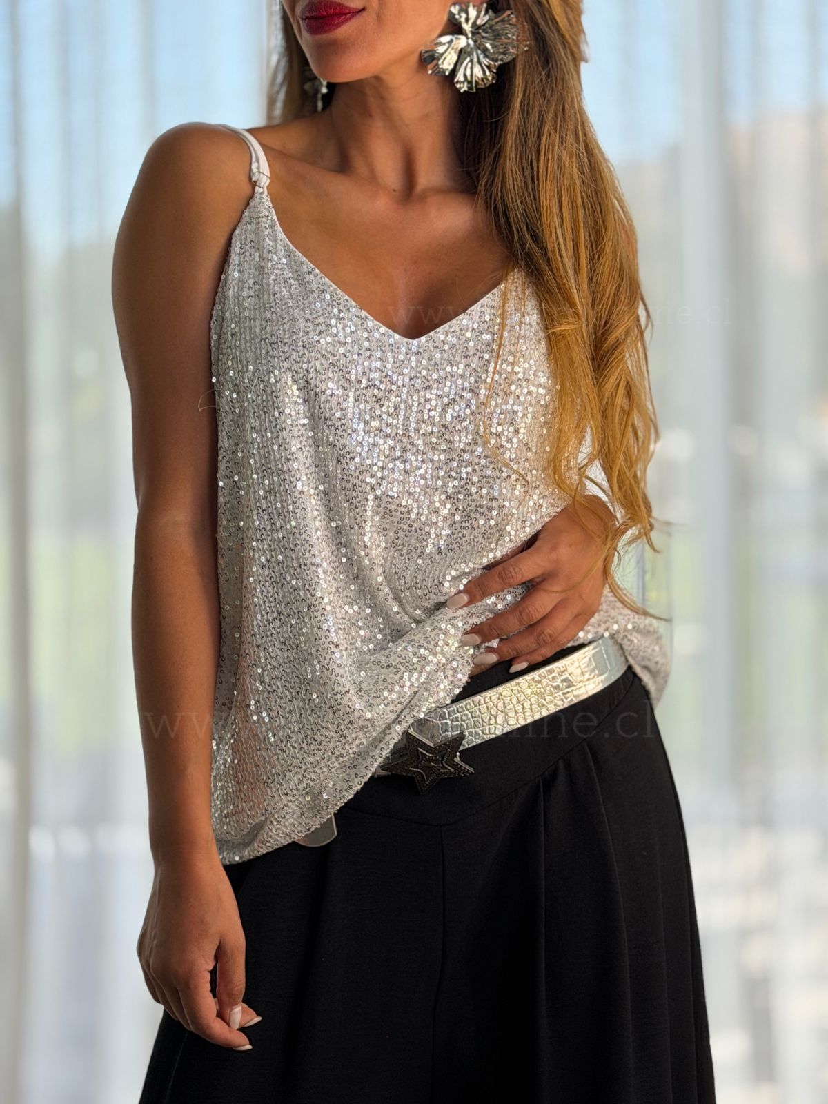 Lencero Lentejuelas blanco