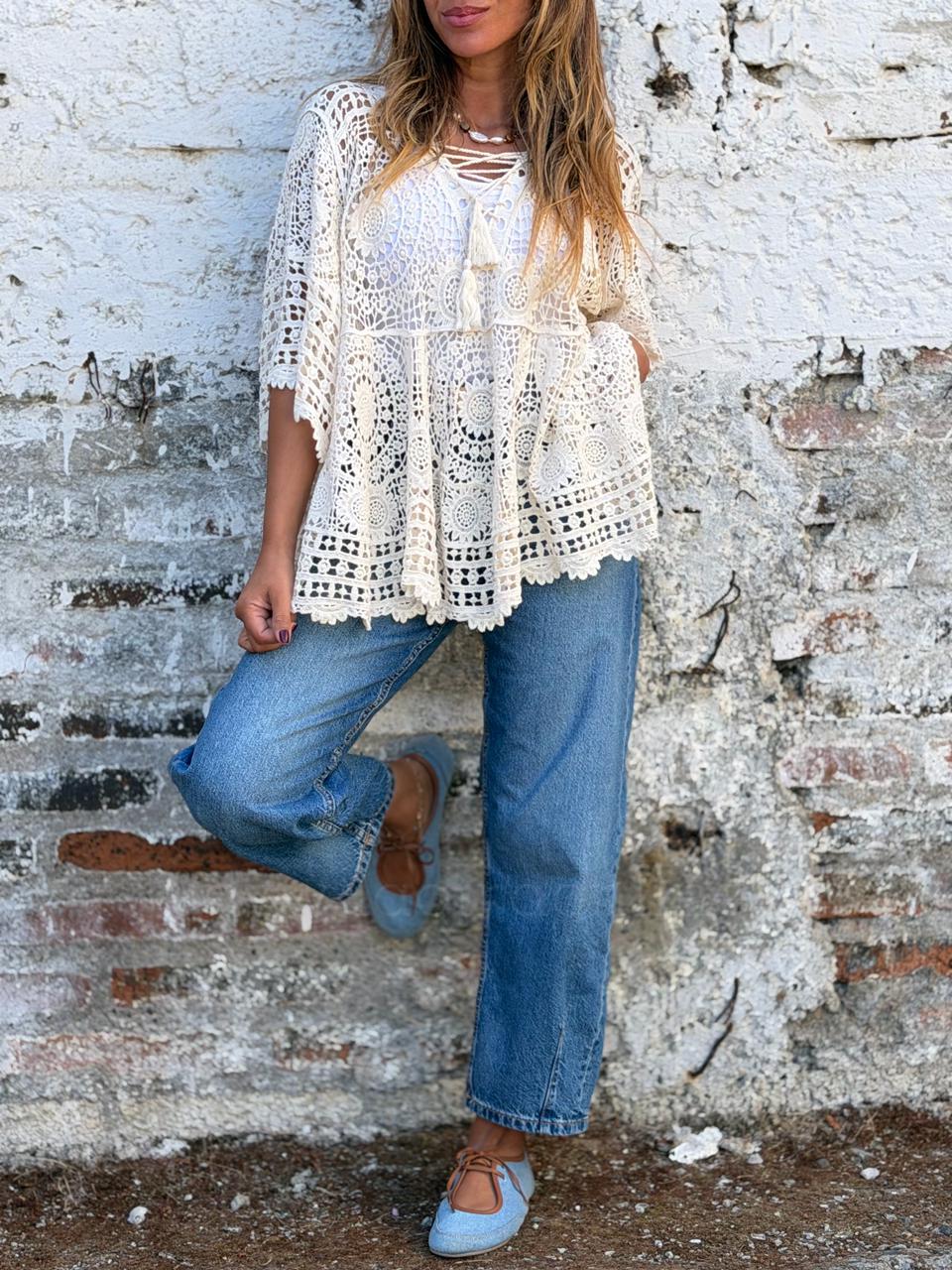 Polera Tejida Roa beige