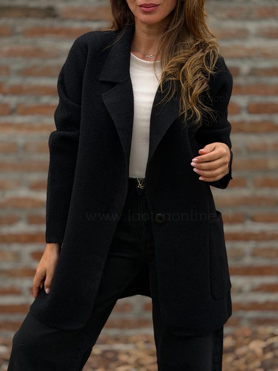 Blazer tejido negro
