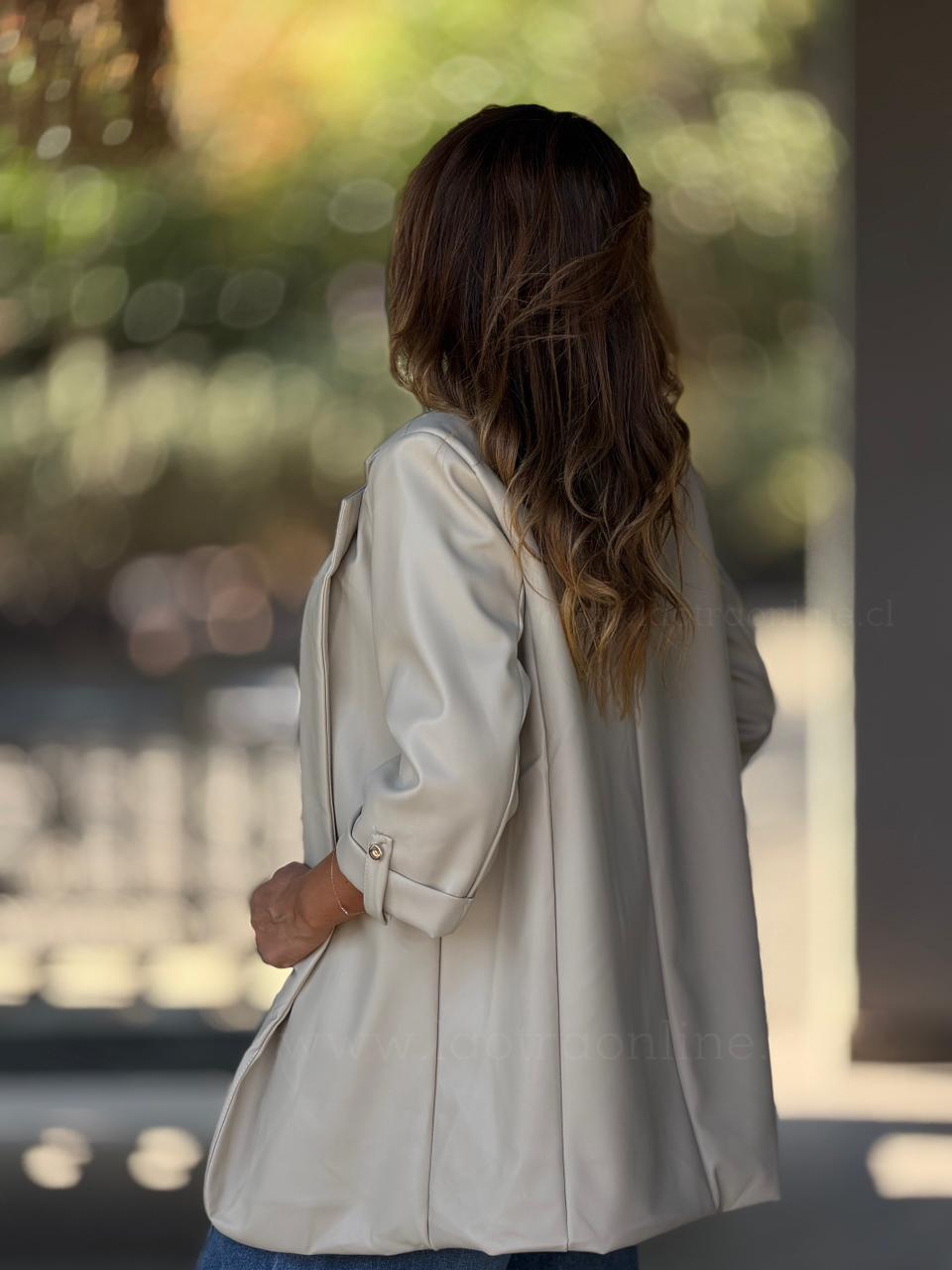 New Blazer ecocuero beige