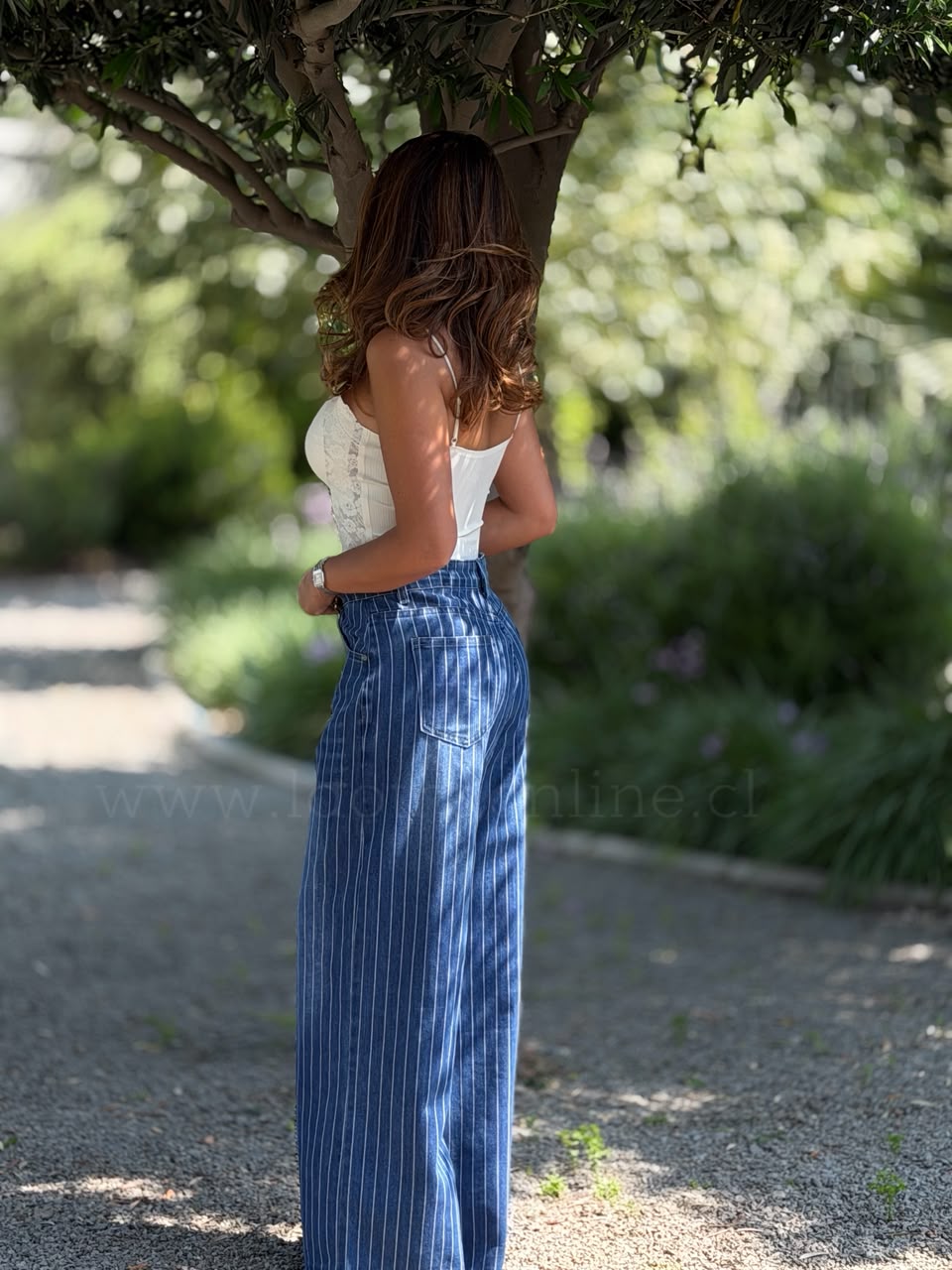 Jeans Rayas azul