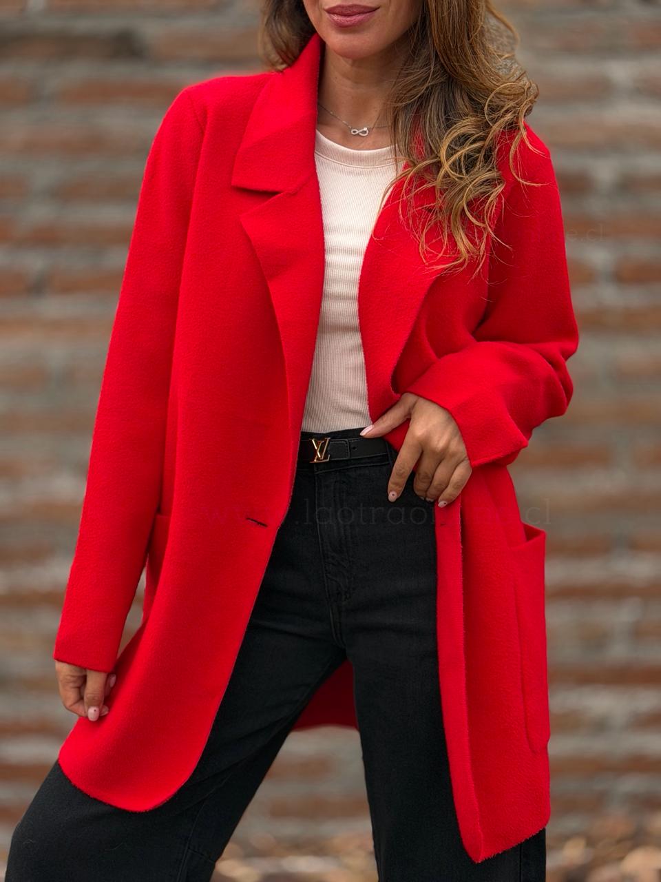 Blazer tejido rojo