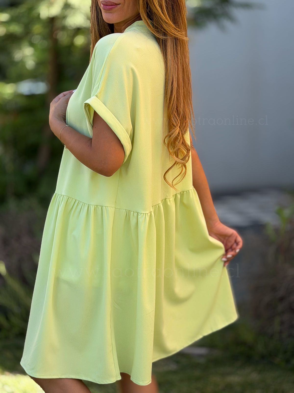 Vestido Boton limón