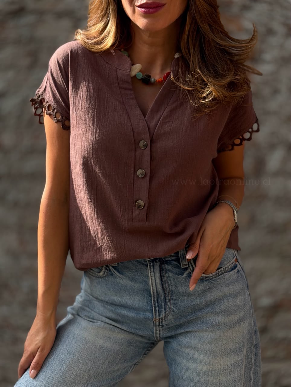Blusa Rosario marrón