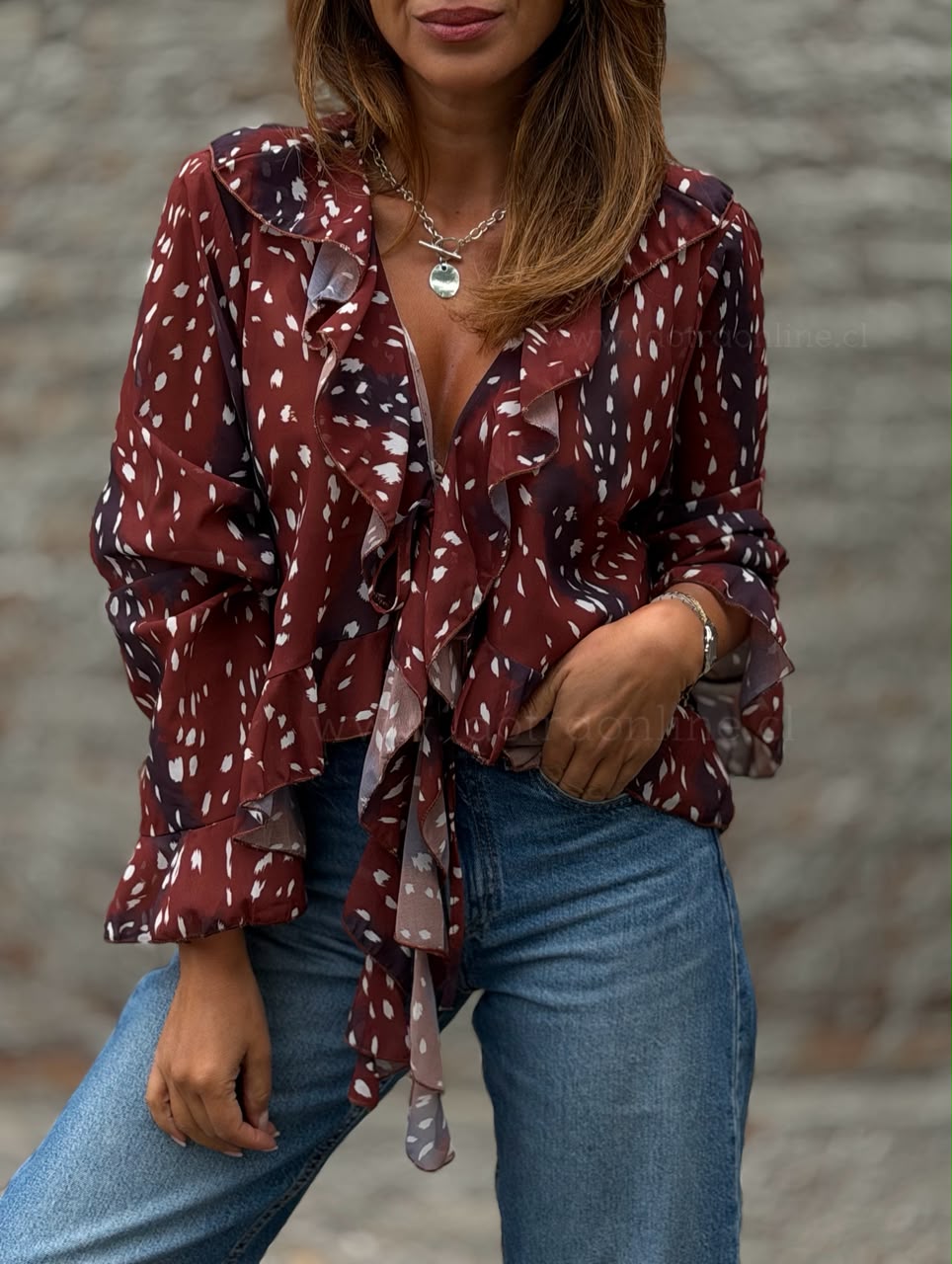 Blusa Viena marrón claro