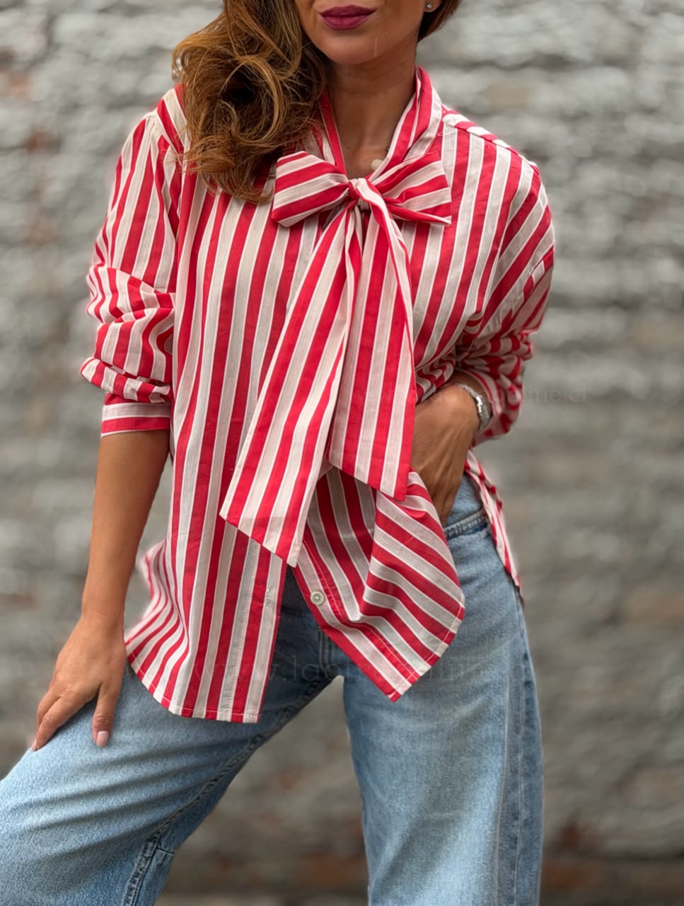 Blusa Cinto rojo