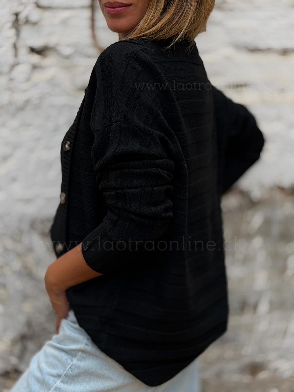 Sweater Botones negro