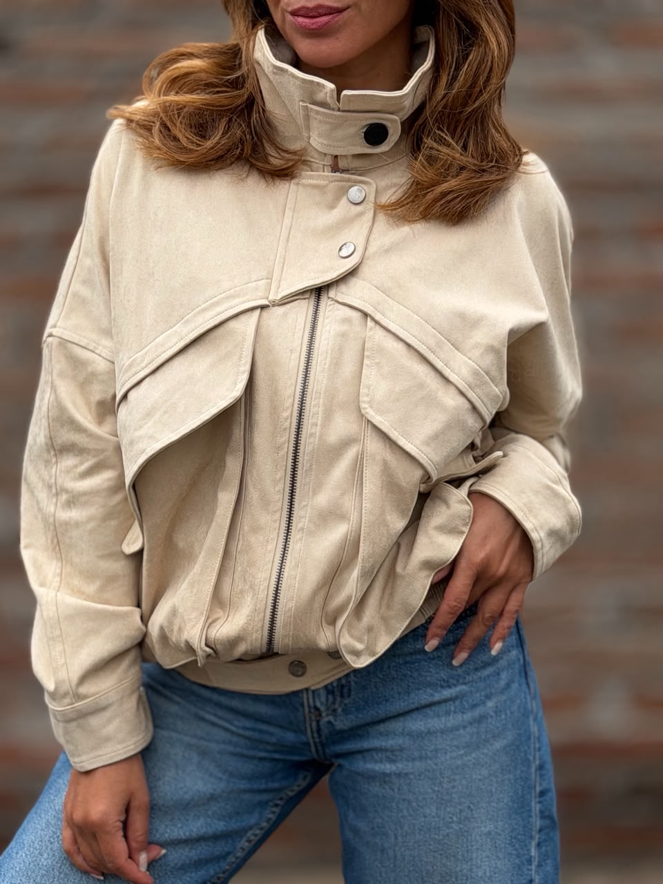 Chaqueta Glamour beige