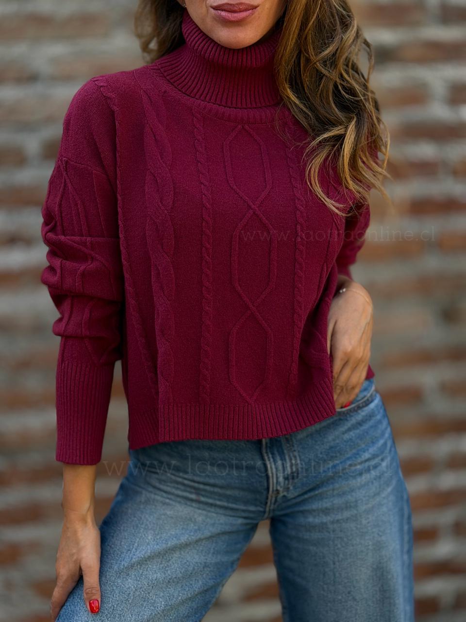 Sweater Marroquí cherry