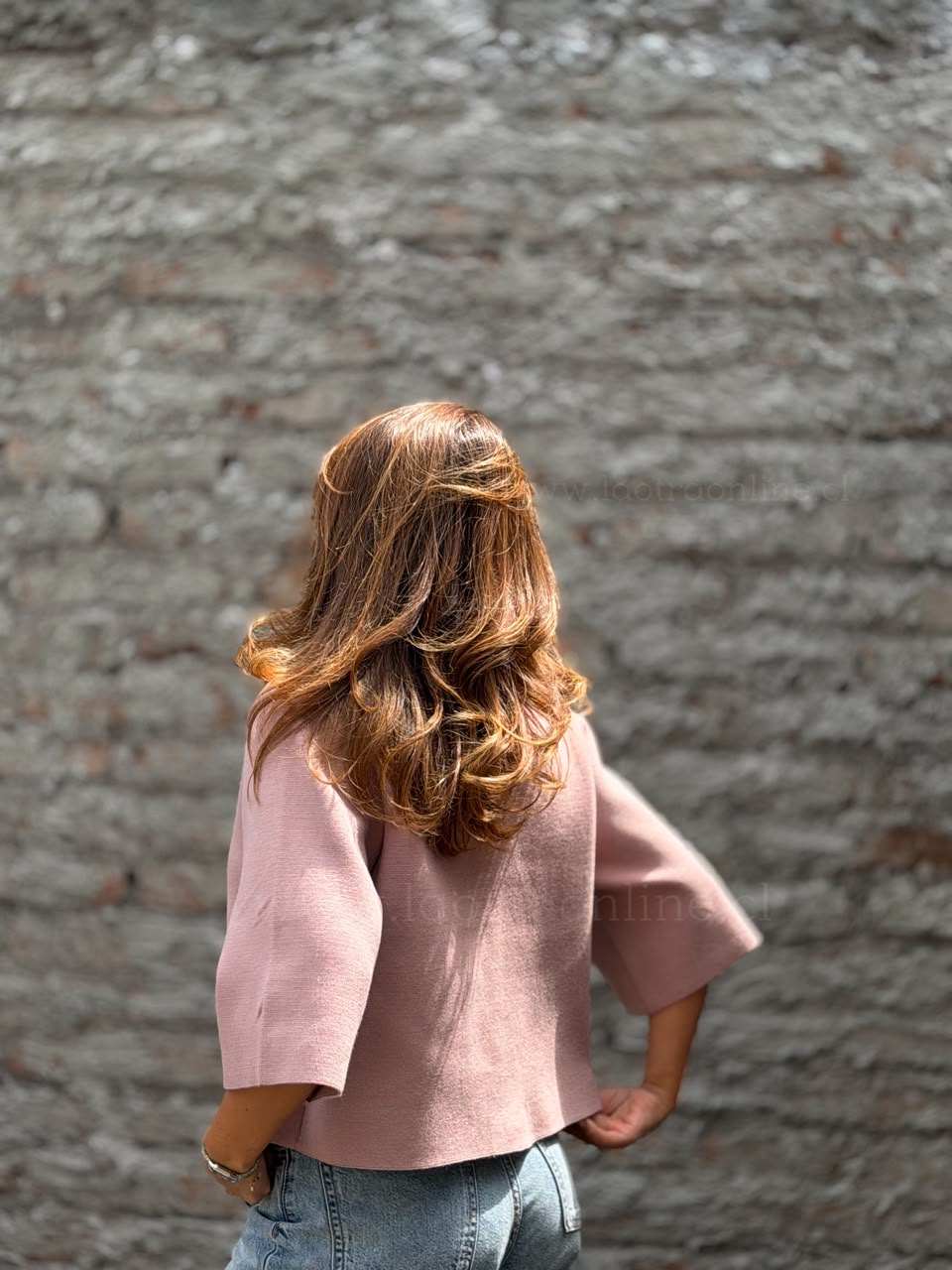 Chaquetita botón forrado rosa