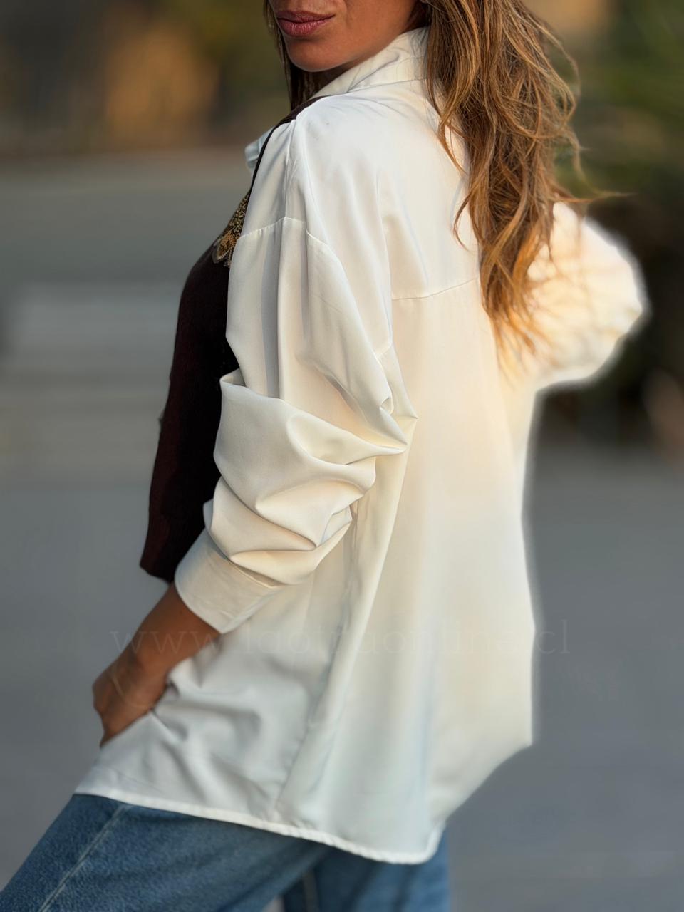 Chalequito/Blusa Flower choco