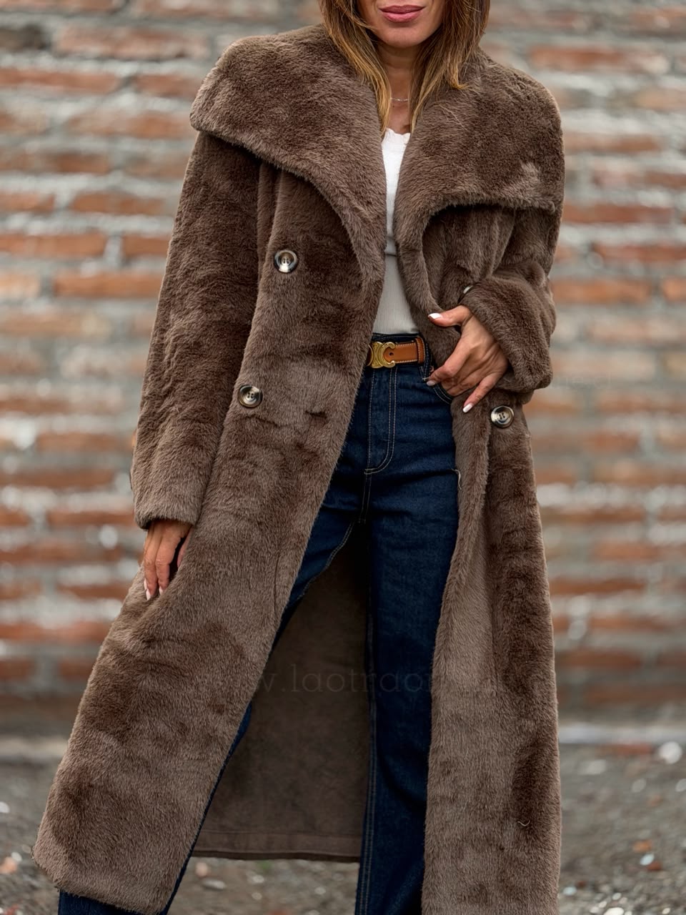 Abrigo Piel Deluxe choco