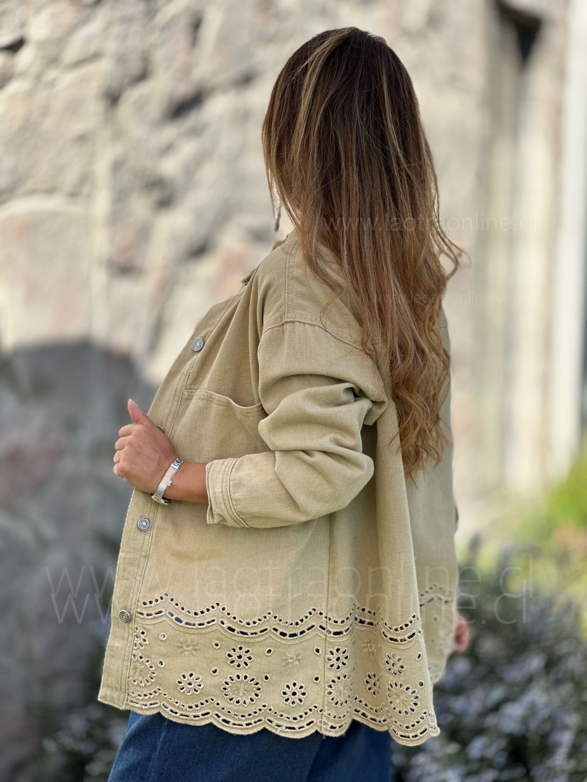 Chaqueta Mérida beige/mostaza
