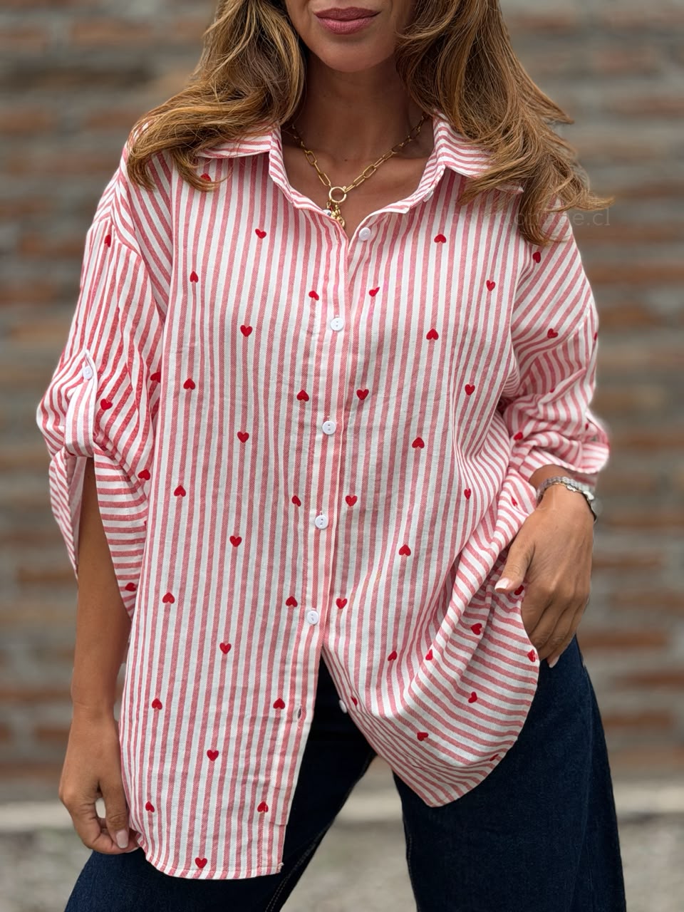Blusa Mini corazón rosa