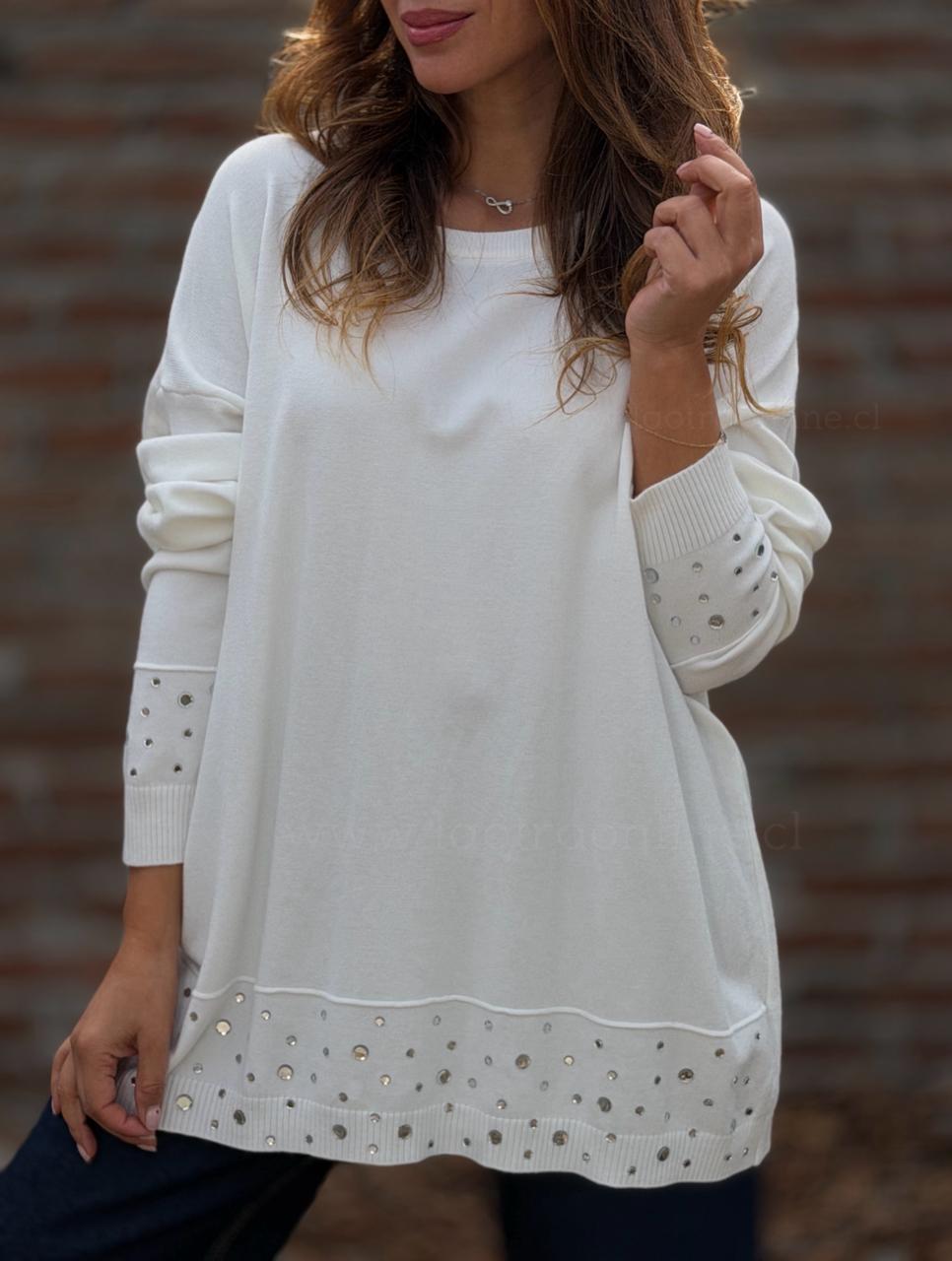 Sweater Glam blanco