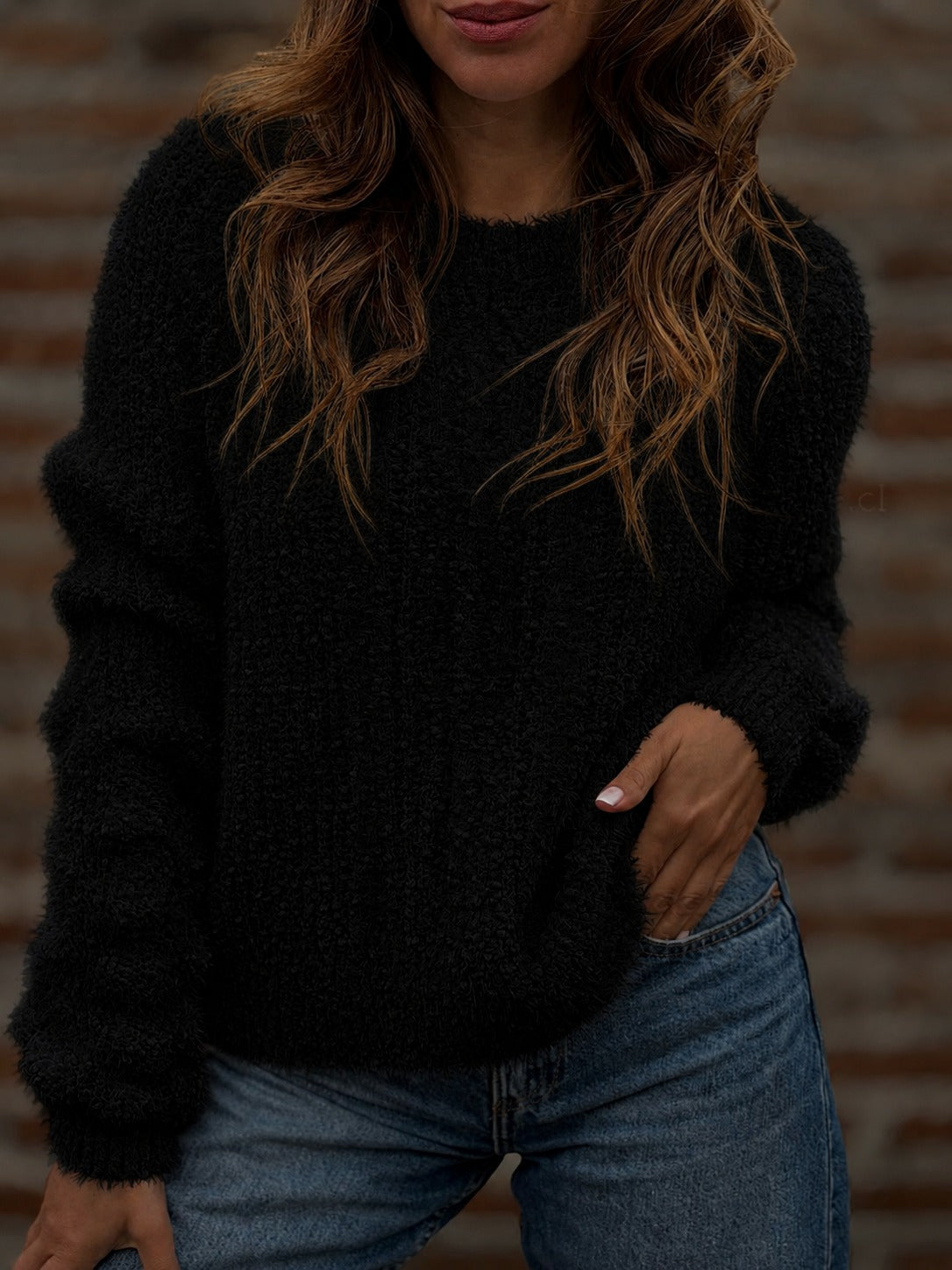 Sweater Manga impacto negro