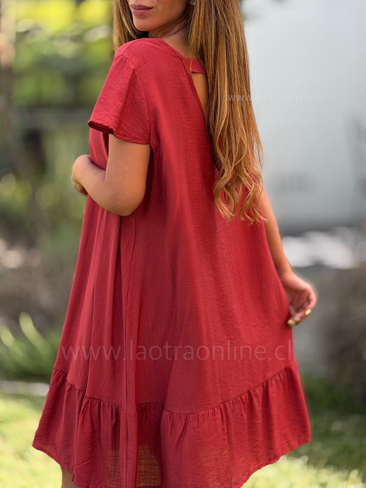 Vestido Sevilla guinda