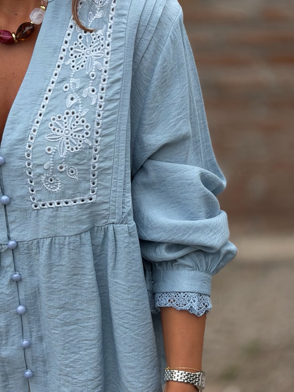 Blusa Los Angeles celeste