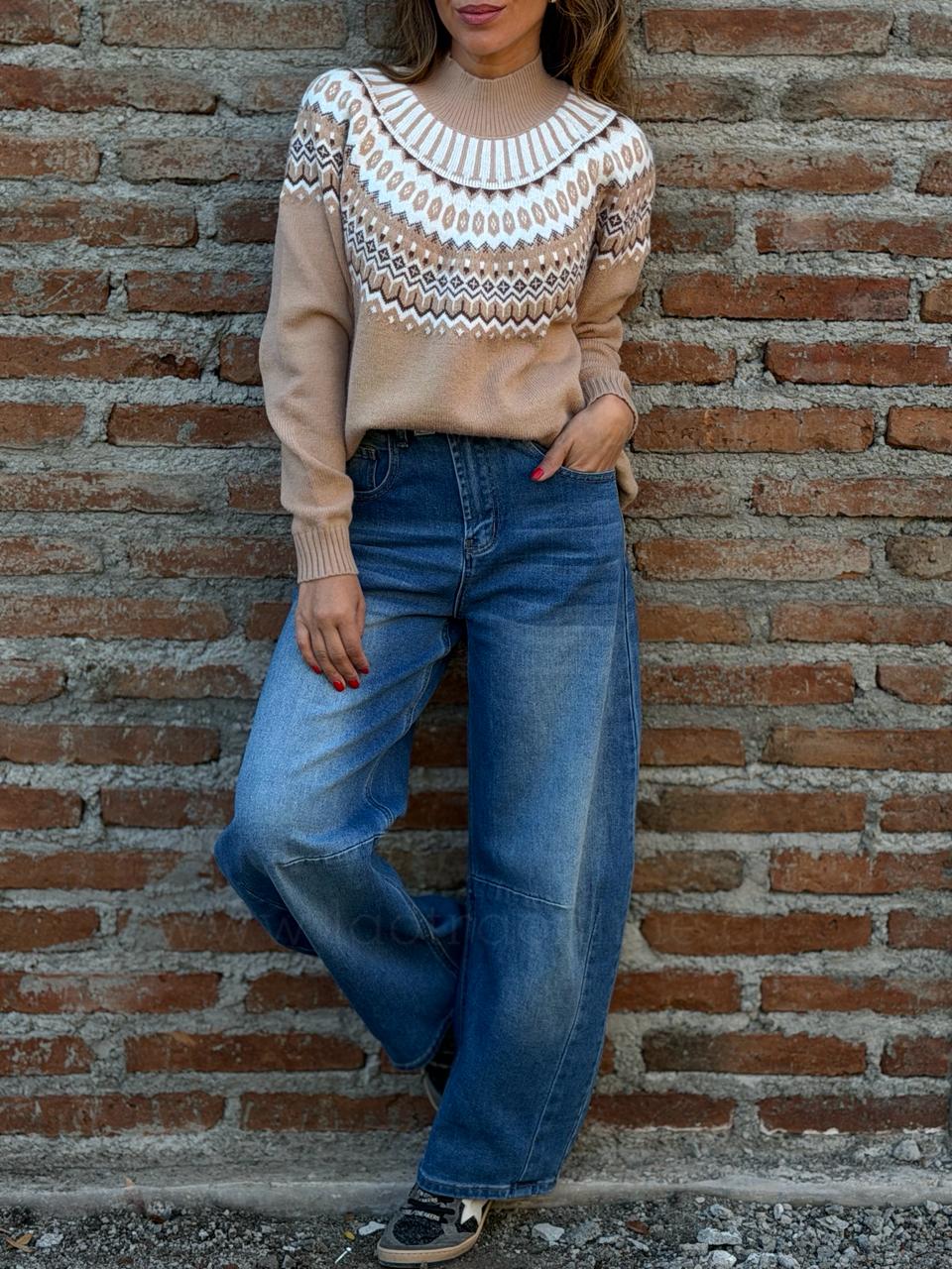 Sweater Bohemio camel