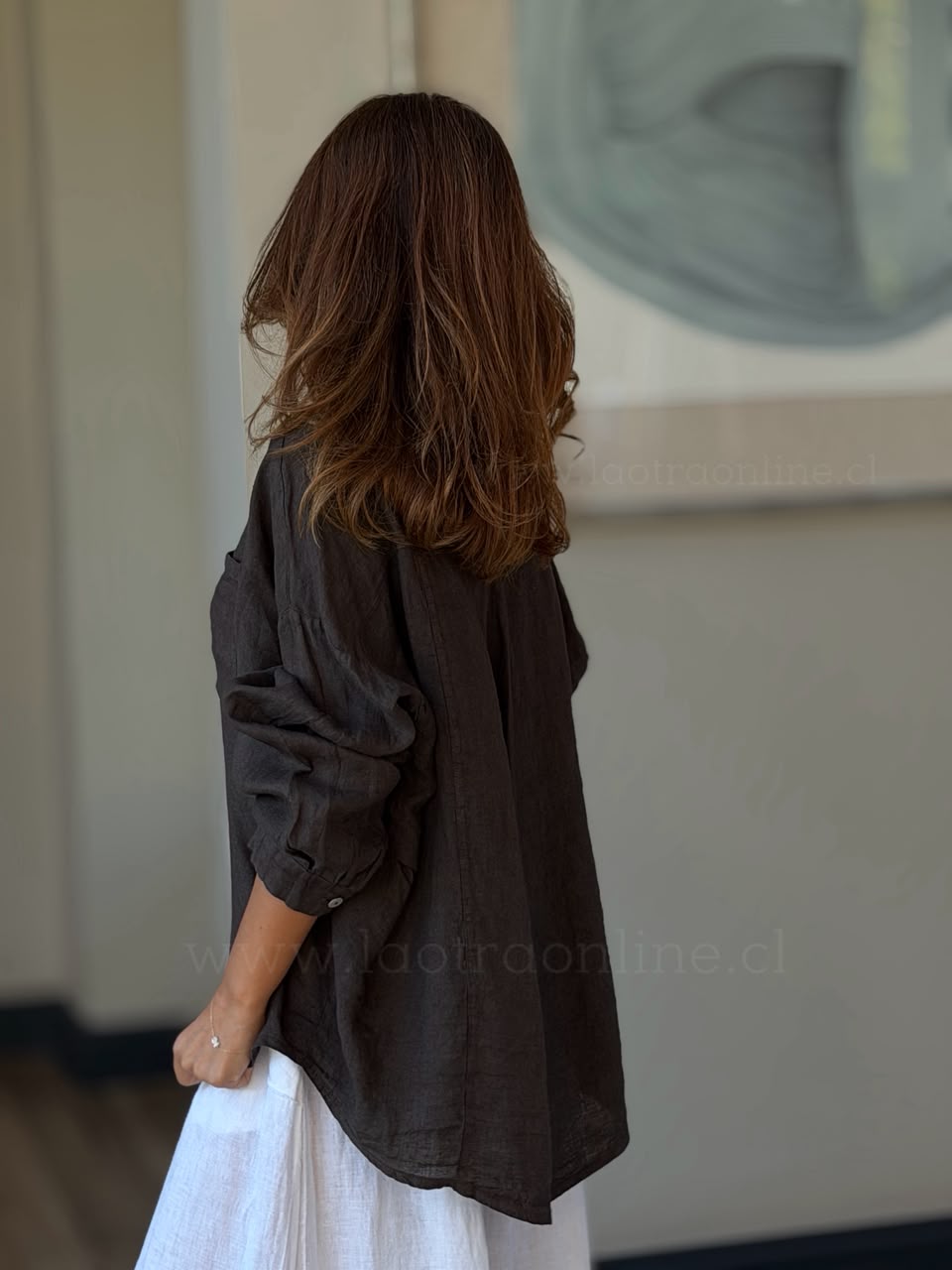 Camisa Lino Italia Marrón